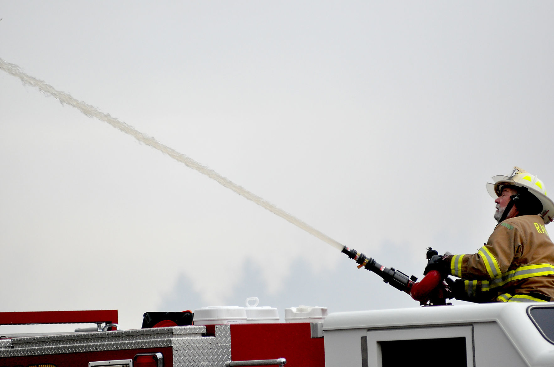 Firefighter in Genoa City battles blaze